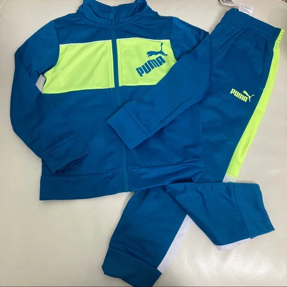 Puma neon blue active performance pants set 4004 - Picture 2 of 7